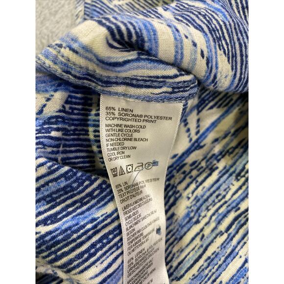 Tommy Bahama Shirt Mens Large Floral Linen Blend Reverse Print Button Up - Picture 10 of 13